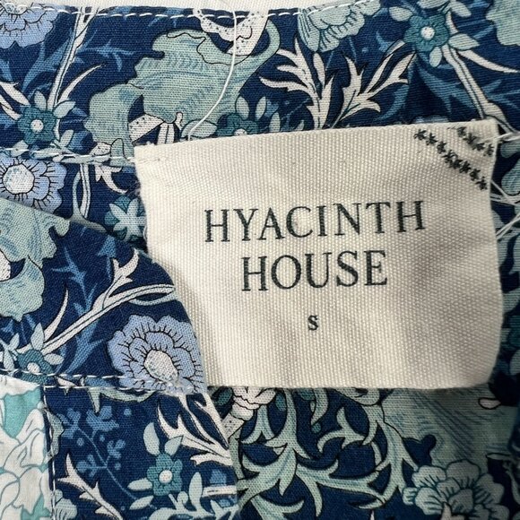 Hyacinth House Tuckernuck Bowen Dress Mini Tunic Two-Toned Blue Floral Small - Picture 3 of 11